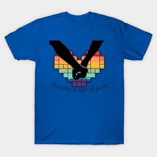 image Proud to support the LGBTQ+ community LGBTQ+ rights are human rights A rainbow of love and acceptance Supporting the LGBTQ+ community is not a political issue T-Shirt